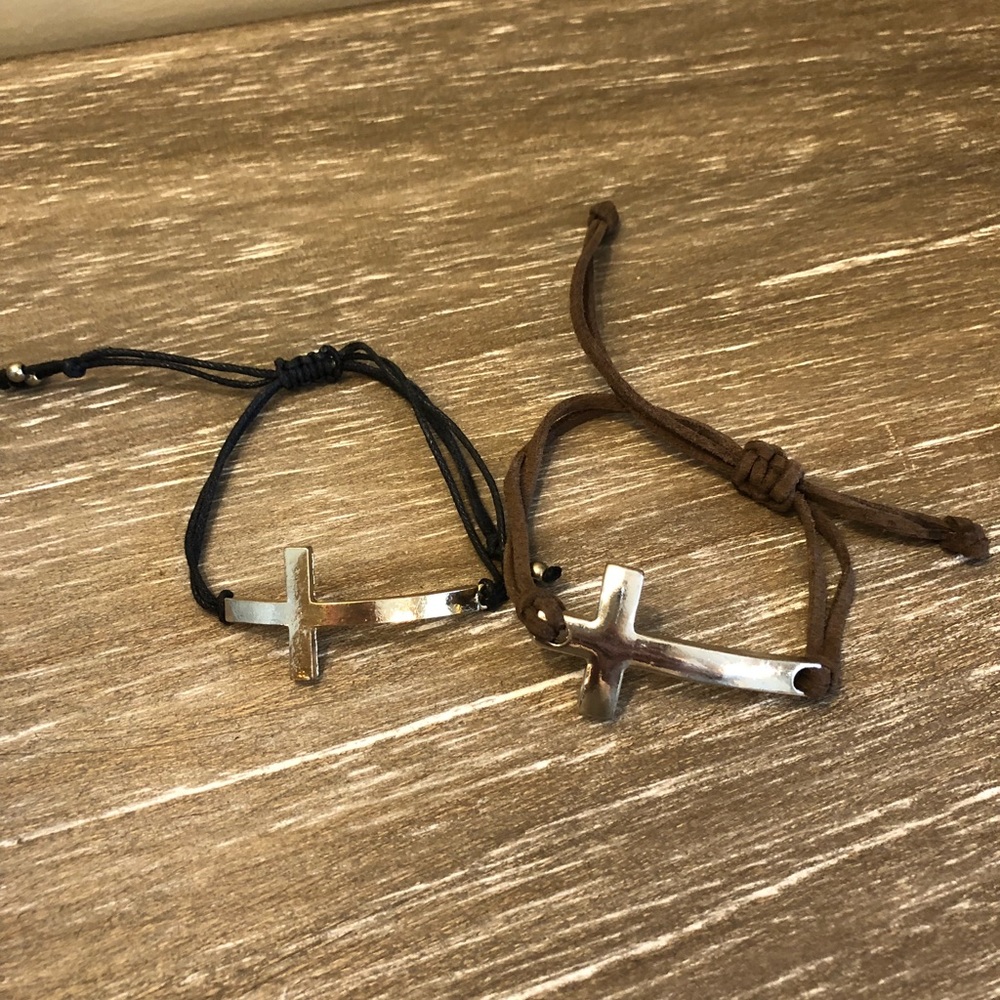 BUNDLED SIDEWAYS CROSS BRACELETS